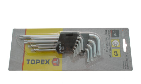 Набір ключів Г-под. Torx T10-T50 - Topex 35D961 (фото 1)