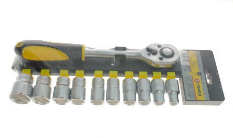 Набір торцевих головок з тріскачкою 1/2" 11 од. - Topex 38D652