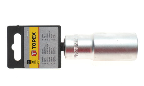 Головка торцева 1/2" 24 мм Long 76 мм - Topex 38D760