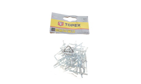 Заклепка Ø4x8 mm 50 ед. - Topex 43E401