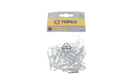 Заклепка Ø4x12,"Заклепка Ø4х12 - Topex 43E403