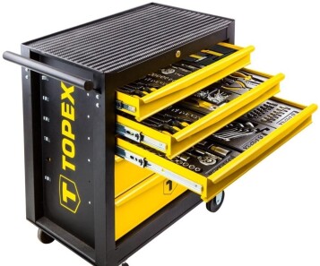 Візок з інструментами 5 секцій 113 од.(жовтий) - Topex 79R502