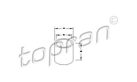 Втулка, вал стартера - TOPRAN / HANS PRIES 100 053
