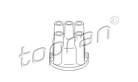 Крышка распределителя зажигания - (026905209, 026905207, 3259052071) TOPRAN / HANS PRIES 100 276