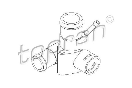 Фланец охлаждающей жидкости - (vx028121132avx, vx028121133bvx, 028121133b) TOPRAN / HANS PRIES 100315