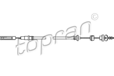 Трос, керування зчепленням - (191721335R, 191721335, 191721335J) TOPRAN / HANS PRIES 102853