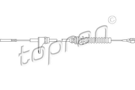 Трос газу - (251721555S, 251721555G) TOPRAN / HANS PRIES 103302