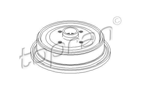Барабан тормозной - (431501615C, 431501615, 443501615) TOPRAN / HANS PRIES 103693