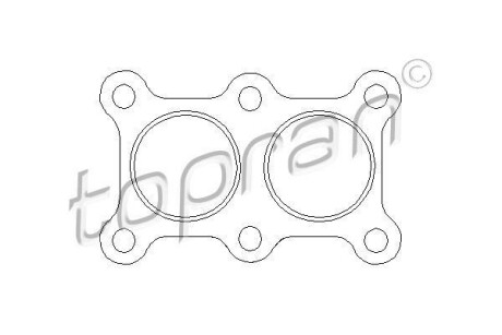 Прокладка, труба вихлопного газа - TOPRAN / HANS PRIES 103836