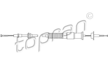 Трос, управление сцеплением - (6K1721335C, 6K1721335B) TOPRAN / HANS PRIES 103 982