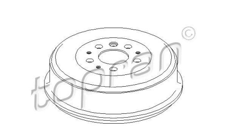 Тормозной барабан - (701609617, 14592810) TOPRAN / HANS PRIES 104 083