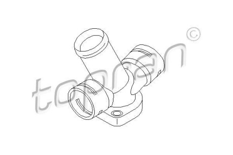 Фланець патрубка охолоджувальної рідини - (074121132) TOPRAN / HANS PRIES 107613