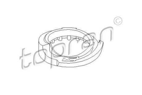 Тарілка пружини - (191512149, 1H0512149) TOPRAN / HANS PRIES 108031 (фото 1)
