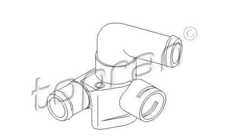 Фланец охлаждающей жидкости - (028121132C) TOPRAN / HANS PRIES 108 192