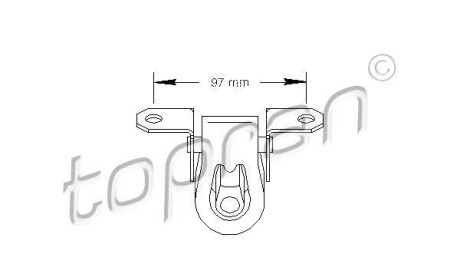 Кронштейн, глушитель - (3A0253144) TOPRAN / HANS PRIES 108 644