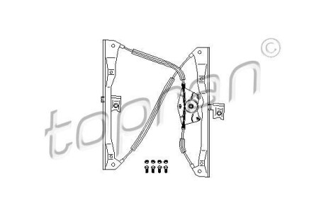 Подъемное устройство для окон - (1J4837461D, 1J4837461F, 1J4837461H) TOPRAN / HANS PRIES 108670