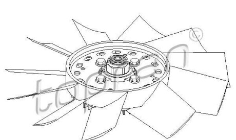 Сцепление, вентилятор радиатора - (074121302C, 074121302A, 074121302B) TOPRAN / HANS PRIES 109 604
