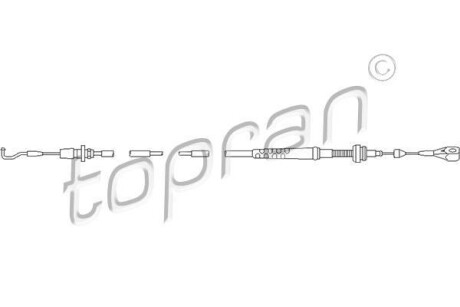 Трос газу - (701721555AA) TOPRAN / HANS PRIES 109857