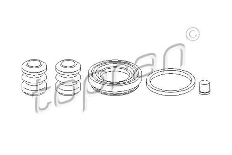 Ремкомплект, тормозной суппорт - (4D0698671, 4D0615424E, 4D0615423E) TOPRAN / HANS PRIES 109970