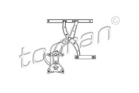 Подъемное устройство для окон - (3A0837462, 357837462) TOPRAN / HANS PRIES 110 557