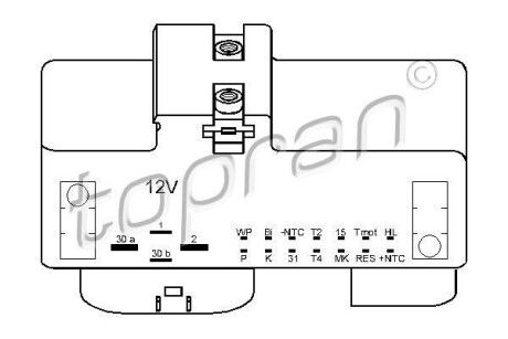 Реле (вентилятор радіатора) - (1J0919506K, 1J0919506P, 1J0919506Q) TOPRAN / HANS PRIES 110825