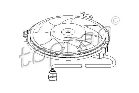 Вентилятор, охлаждение двигателя - TOPRAN / HANS PRIES 110 830