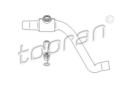 Фото 4 - Патрубок системы охлаждения TOPRAN / HANS PRIES 110853