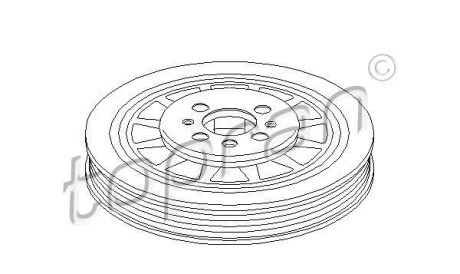 Ременный шкив, коленчатый вал - (028105243AC, 028105243AA) TOPRAN / HANS PRIES 110 960