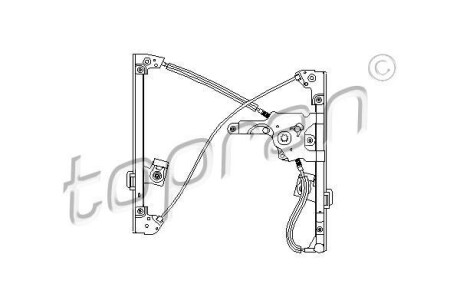 Подъемное устройство для окон - (1U0837461B) TOPRAN / HANS PRIES 111257