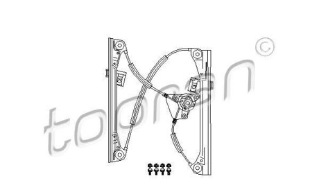 Подъемное устройство для окон - (6Q4837461J, 6Q4837461G, 6Q4837461E) TOPRAN / HANS PRIES 111 263