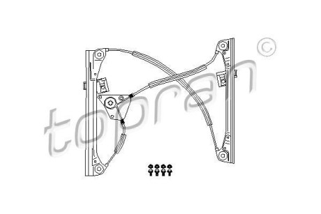 Подъемное устройство для окон - (6Q3837462G) TOPRAN / HANS PRIES 111 266
