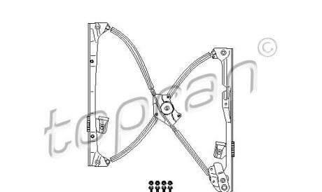 Подъемное устройство для окон - (1T1837461SK, 1T1837461BSK, 1T1837461B) TOPRAN / HANS PRIES 111 271