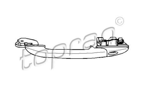 Ручка дверна - (6N0837207, 6N0837207C, 6N0837207D) TOPRAN / HANS PRIES 111277