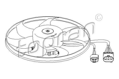 Вентилятор радіатора (оxолодження двигуна) - TOPRAN / HANS PRIES 111283