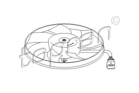 Вентилятор оxолодження радіатора 295мм 200Вт - (1K0959455N, 3C0959455G) TOPRAN / HANS PRIES 111285
