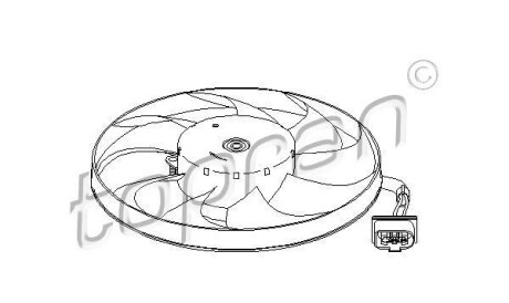 Вентилятор, охлаждение двигателя - TOPRAN / HANS PRIES 111 351