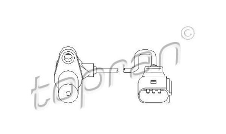 Датчик частоты вращения, управление двигателем - (06A906433K, O6A9O6433K) TOPRAN / HANS PRIES 111 377