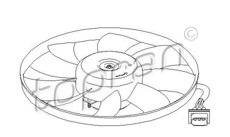 Вентилятор, охлаждение двигателя - TOPRAN / HANS PRIES 111 452