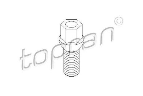 Болт для крепления колеса - (7L0601139, 7L0601139A, 95536120300) TOPRAN / HANS PRIES 111477