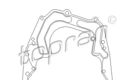 Прокладка, крышка картера (блок-картер двигателя) - TOPRAN / HANS PRIES 111 953