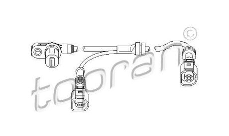Датчик АБС - (7M3927807H) TOPRAN / HANS PRIES 112228