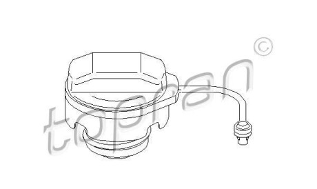 Крышка, топливной бак - TOPRAN / HANS PRIES 112 984