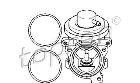Клапан AGR - (045131501F, 045131501K) TOPRAN / HANS PRIES 113163