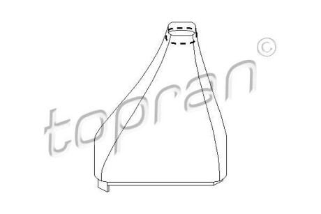 Чохол ручки переключення швидкості OPEL ASTRA F, ASTRA F/KOMBI, CALIBRA A, COMBO/MINIVAN, CORSA B, CORSA B/HATCHBACK, KADETT E, KADETT E COMBO, KADETT E/KOMBI, TIGRA, VECTRA A 1.0-2.5 08.84-12.02 - TOPRAN / HANS PRIES 205 861