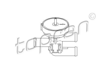 Кран пічки OPEL ASTRA/VECTRA - TOPRAN / HANS PRIES 206241