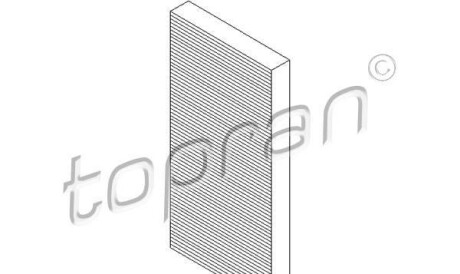 Фильтр, воздух во внутренном пространстве - (09196107, 1808624, 1808617) TOPRAN / HANS PRIES 206 246 (фото 1)