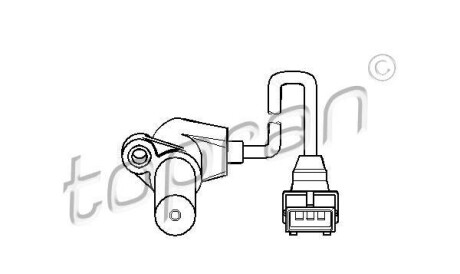 Датчик частоты вращения, управление двигателем - (6238098, 90520854) TOPRAN / HANS PRIES 206 693 (фото 1)
