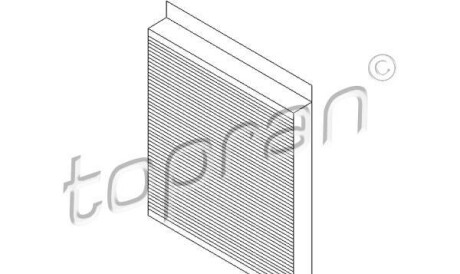 Фильтр, воздух во внутренном пространстве - TOPRAN / HANS PRIES 206 736
