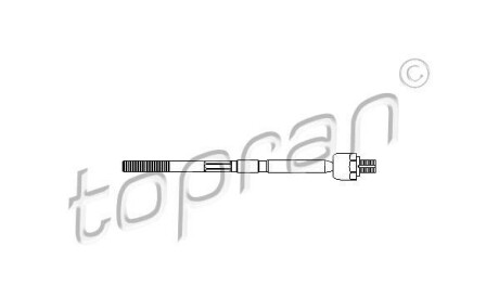 Осевой шарнир, рулевая тяга - TOPRAN / HANS PRIES 206 898