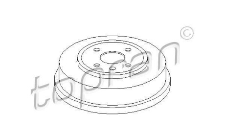 Тормозный барабан - (24444064, 568066) TOPRAN / HANS PRIES 207 011